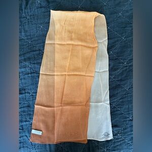 Vintage Oscar de la Renta Ombre Sheer Silk Long Scarf